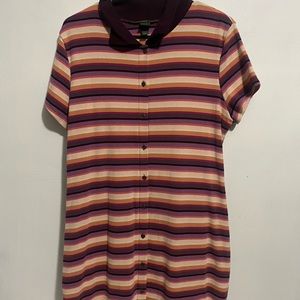 Short sleeve body con polo dress